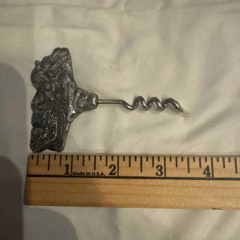 New - Pewter Wine Bottle Opener Santa Reindeer Design Corkscrew Christmas Winter